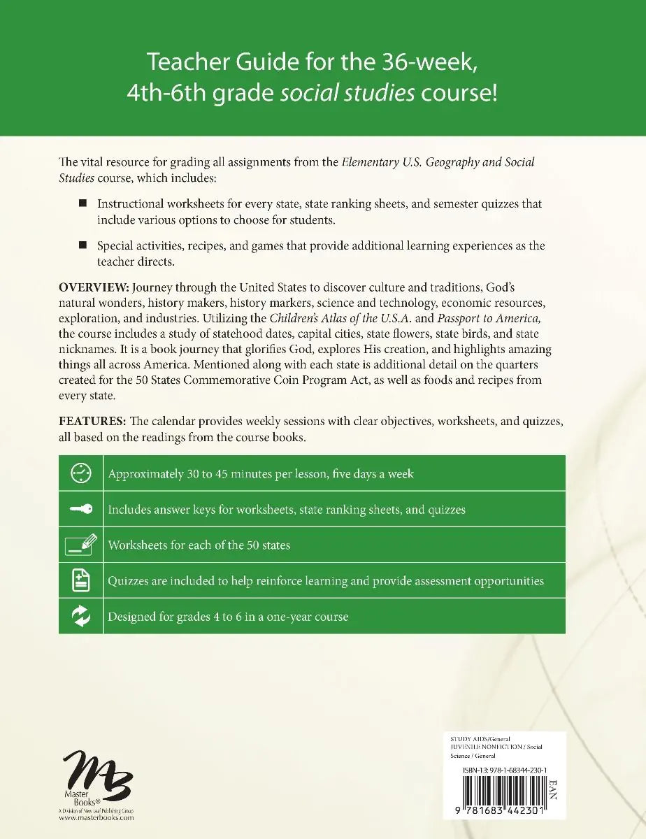 Elementary U.S. Geography & Social Studies (Curriculum Pack)