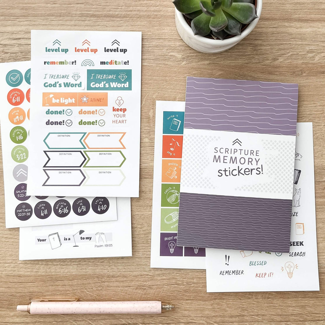 Scripture Memory Journal Sticker Collection